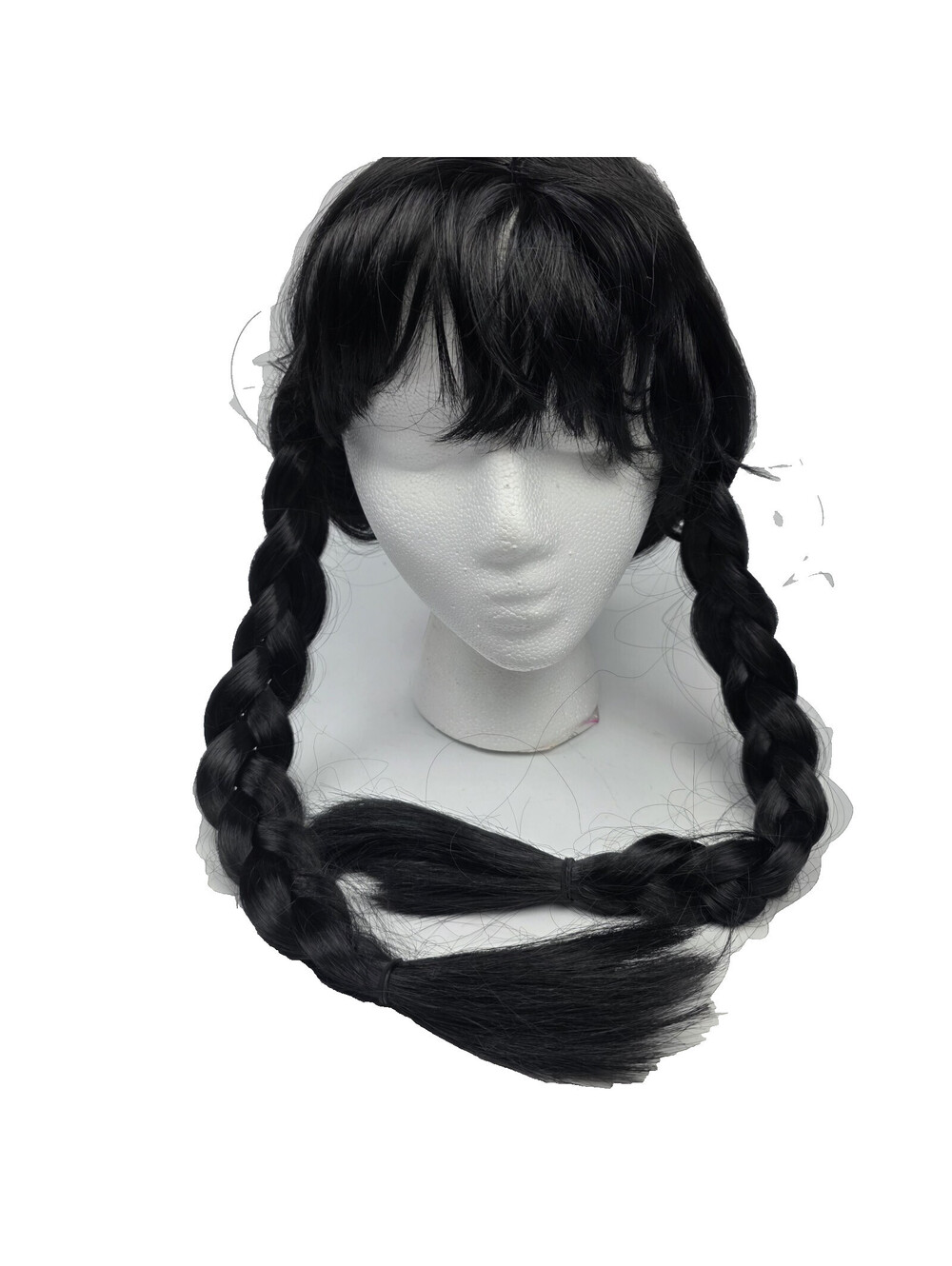 Long Black Braided Wig Costume Accessories for Halloween Any Occasion